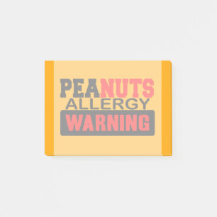Erdnuss-Allergie-Warnung Post-it Klebezettel