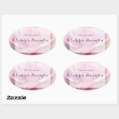 Erdnuss-Buchzeichen Ovaler Aufkleber (Blatt)