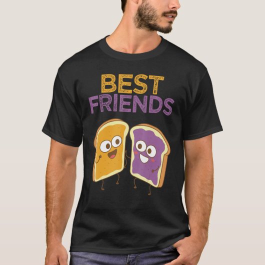 Erdnuss Butter Jelly Sandwich Matching Beste Freun T-Shirt (Vorderseite)