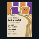 Erdnuss Butter Traube Jelly PB&J Geburtstagsparty Einladung<br><div class="desc">Anpassen für jedes Ereignis.</div>