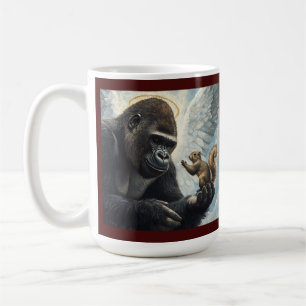 Erdnuss das Eichhörnchen und Harambe treffen sich  Kaffeetasse