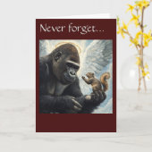 Erdnuss das Eichhörnchen und Harambe Vergessen Sie Karte (Gelbe Blume)