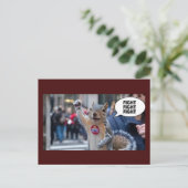 Erdnuss Eichhörnchen Funny Konservative Weihnachte Postkarte (Stehend Vorderseite)