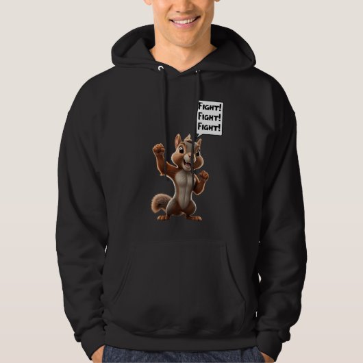 Erdnuss Eichhörnchen Gerechtigkeit MAGA Weihnachte Hoodie (Vorderseite)