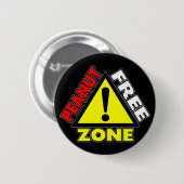Erdnuss-Freihafengebiet (Erdnuss-Allergie) Button (Vorne & Hinten)