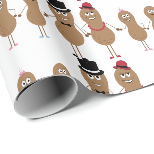 Erdnuss Geschenkpapier (Rolleneckpunkt)