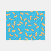 Erdnuss gesunder Snack Muster auf Blue Fleecedecke (Vorderseite (Horizontal))