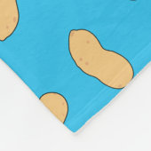 Erdnuss gesunder Snack Muster auf Blue Fleecedecke (Ecke)