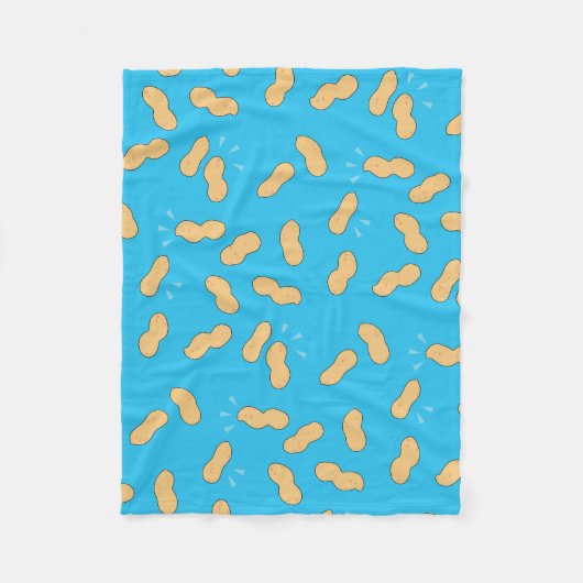 Erdnuss gesunder Snack Muster auf Blue Fleecedecke (Vorderseite)