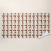 "Erdnuss-" Grundeichhörnchen-Badetuch Strandtuch (Vorderseite)