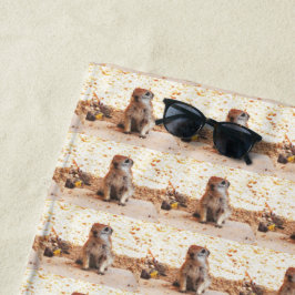 "Erdnuss-" Grundeichhörnchen-Badetuch Strandtuch
