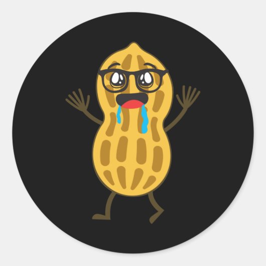 Erdnuss Runder Aufkleber (Vorderseite)