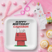 Erdnuss Snoopy Hundehütte Geburtstagspapierplatten Pappteller (Party)