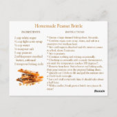 Erdnuss-Splitter-Rezept  Postkarte (Rückseite)