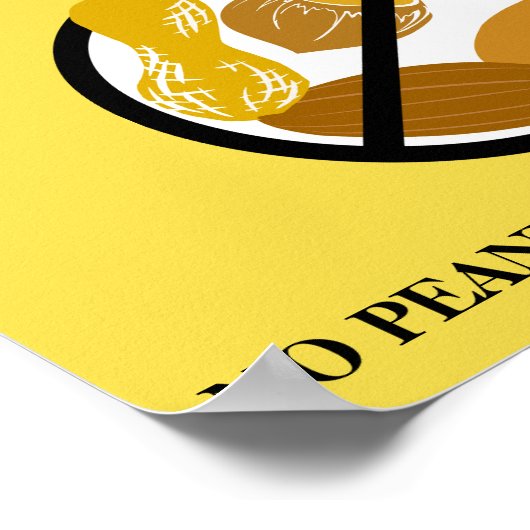 Erdnuss- und Baummanusfreie Zone für Schule oder B Poster (Ecke)