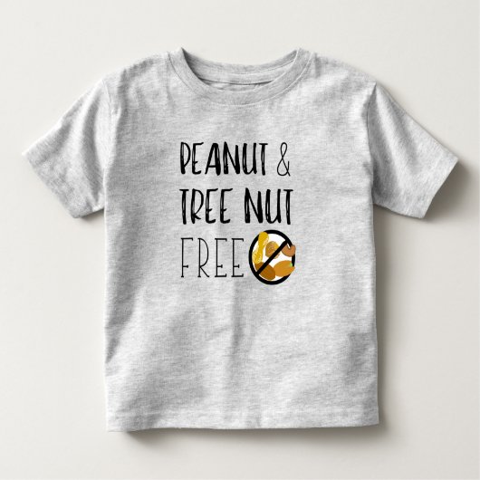 Erdnuss und BaumNut-frei Symbol Nut Allergie Alert Kleinkind T-shirt (Vorderseite)