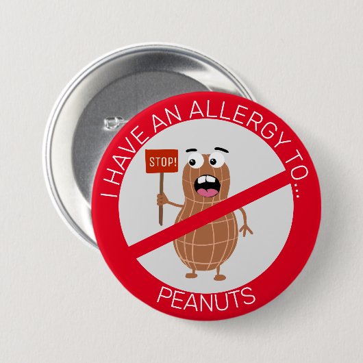 Erdnussallergie Button (Vorne & Hinten)