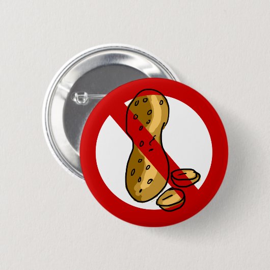 Erdnussallergie Button (Vorne & Hinten)