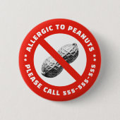Erdnussallergie Button (Vorderseite)