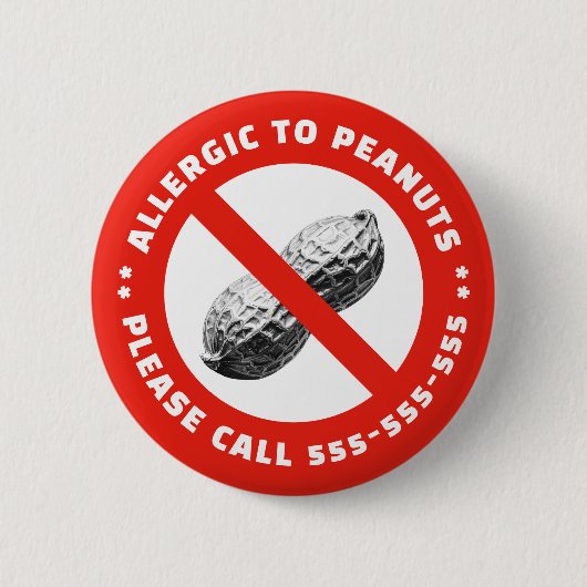 Erdnussallergie Button (Vorderseite)