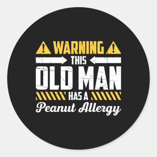 Erdnussallergie für Erdnussallergie Runder Aufkleber (Vorderseite)