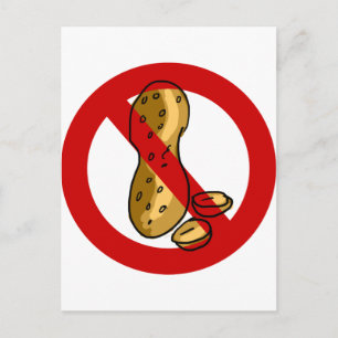 Erdnussallergie Postkarte