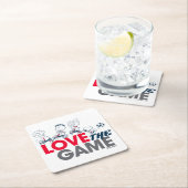 Erdnussbande - Liebe Rechteckiger Pappuntersetzer (Vor Ort)