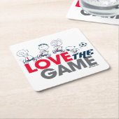 Erdnussbande - Liebe Rechteckiger Pappuntersetzer (angewinkelt)