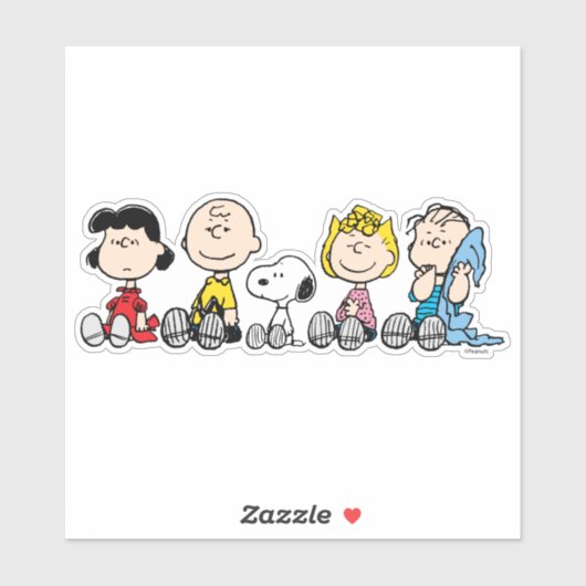 Erdnussbande zusammensitzen aufkleber (Blatt)