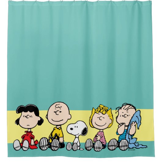 Erdnussbande zusammensitzen duschvorhang (Vorderseite)