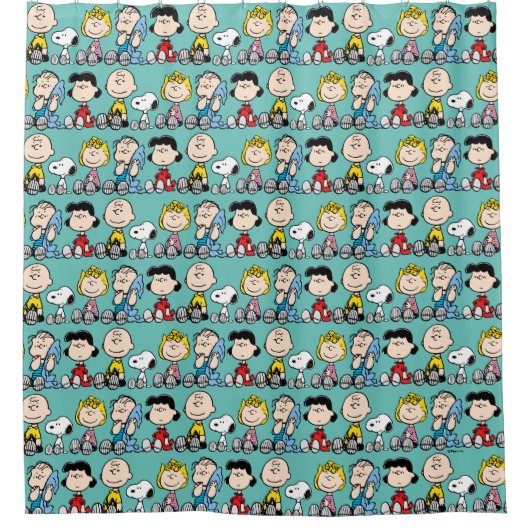 Erdnussbande zusammensitzen duschvorhang (Vorderseite)