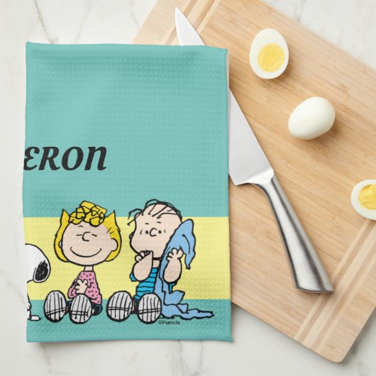 Erdnussbande zusammensitzen geschirrtuch (Viertel Falte)