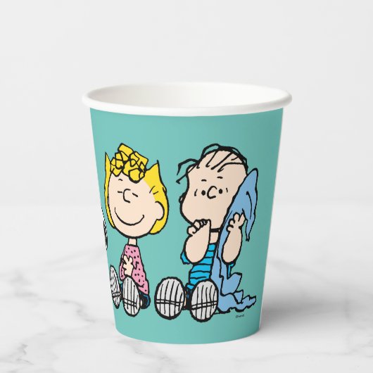 Erdnussbande zusammensitzen pappbecher (Rückseite)