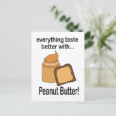 Erdnussbrot Niedlich Postkarte (Stehend Vorderseite)