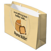 Erdnussbrot Niedliche Geburtstag Große Geschenktüte (Rückseite Schrägansicht)