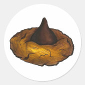 Erdnussbutter Blossom Weihnachtskoch Backkost Runder Aufkleber (Vorderseite)