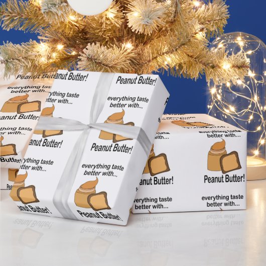 Erdnussbutter-Brot-Snack Geschenkpapier (Feiertage)