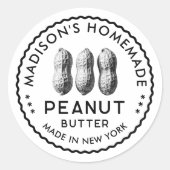 Erdnussbutter-Einmachen Runder Aufkleber (Vorderseite)