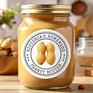 Erdnussbutter-Einmachen Runder Aufkleber