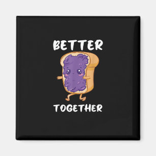 Erdnussbutter-Gelee-Besser-Zusammen Lustiges Essen Magnet