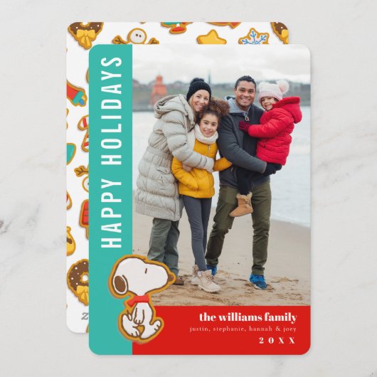 Erdnussbutter-Gingerbread-Weihnachten Feiertagskarte (Vorne/Hinten)