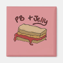 Erdnussbutter-Jelly-Magent-Nostalgie-Illustration
