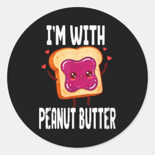 Erdnussbutter-Jelly-Paare Halloween-Spaß Runder Aufkleber