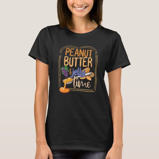 Erdnussbutter Jelly Time Erdnussbutter und Gelee T-Shirt (Vorderseite)