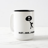 Erdnussbutter-Liebhaber Zweifarbige Tasse (Vorderseite Links)