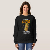 Erdnussbutter Mit Erdnussbutter Werde Ich Alles Ve Sweatshirt (Vorne ganz)