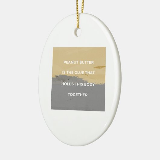 Erdnussbutter-Regeln Keramikornament (Links)