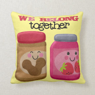 Erdnussbutter-u. Gelee-Polyester-Wurfs-Kissen Kissen