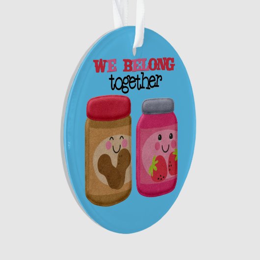 Erdnussbutter u. Gelee-Weihnachtsverzierung Ornament (Vorderseite)