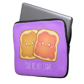 Erdnussbutter und Erdbeere Jelly Toast Laptopschutzhülle (Vorderseite Links)
